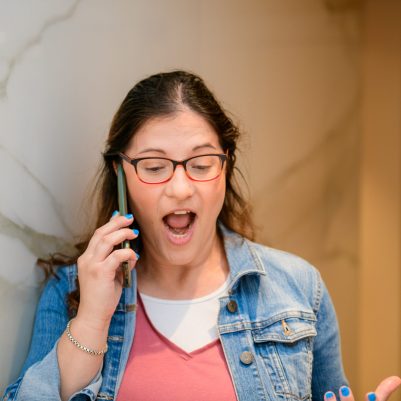 Woman talking on phone 2