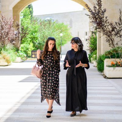 Two women on a walk 1