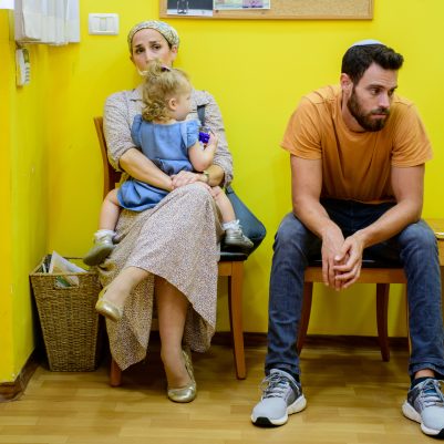 Family impatient in waiting room