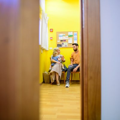 Family in waiting room 3