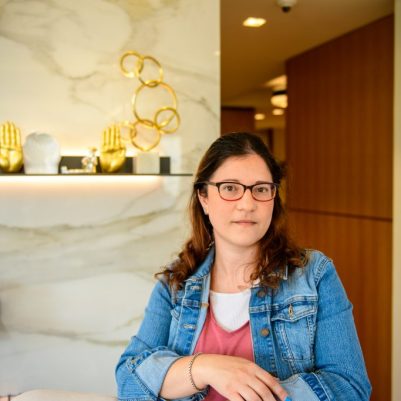 Woman looking at camera