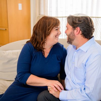 Couple smiling at each other