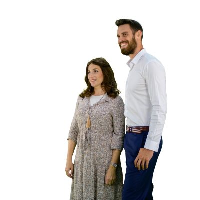 Couple standing side by side