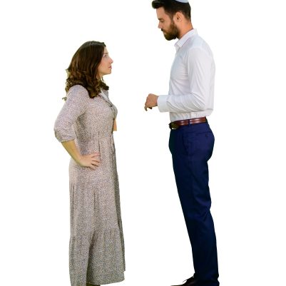 Couple facing each other