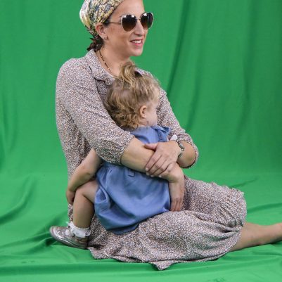 Mother and daughter hugging