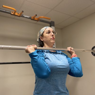 Woman lifting weights
