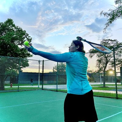Woman playing tennis 4
