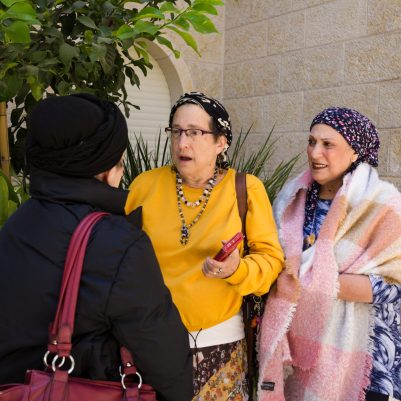 Women talking outside 1