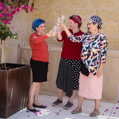 Women doing l'chaim 3