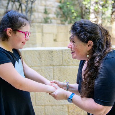 Mom and daughter laughing 2