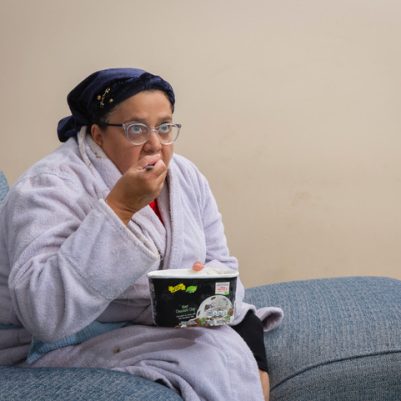Woman eating ice cream 2
