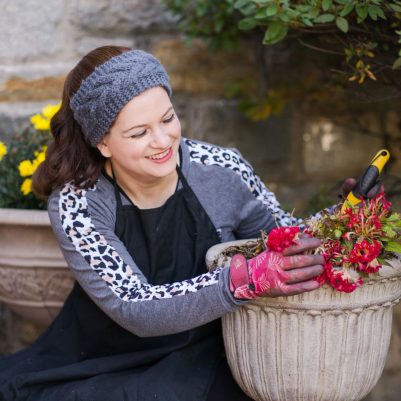 Woman planting flowers 1
