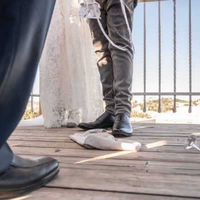 Breaking glass at Chuppah