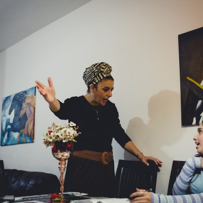 Mother and daughter arguing