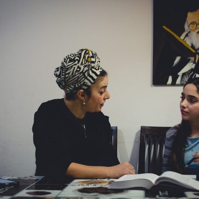 Mother and daughter learning 2