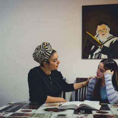 Mother and daughter learning 3