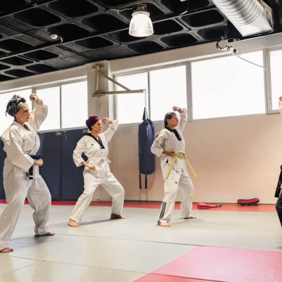 Women in Judo class