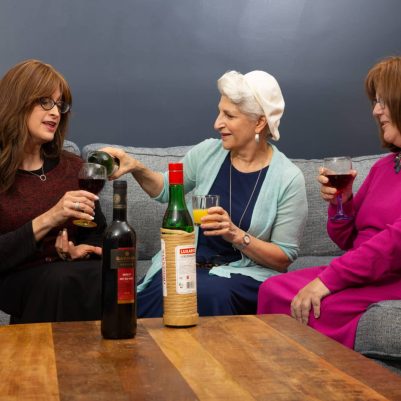 Group of women drinking wine 4