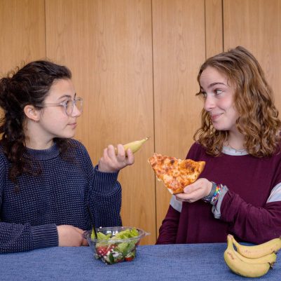 Two young women eating lunch 2
