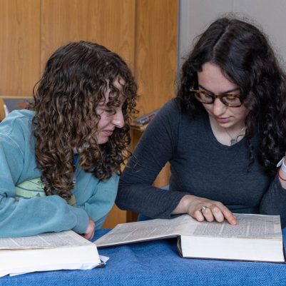 Two young women learning Torah 2