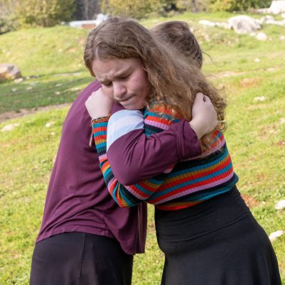 Two Young Women Hugging 3