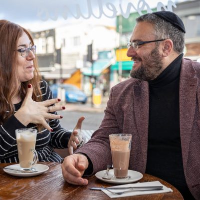 Couple talking at coffeeshop 5